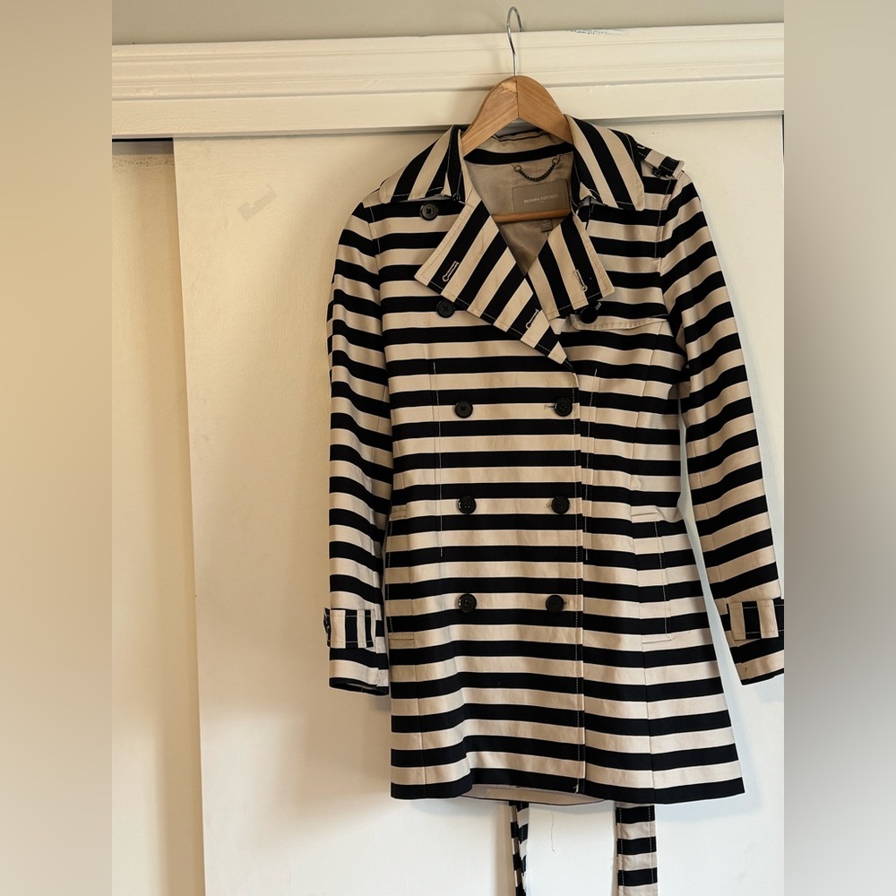 Banana Republic Striped Trench Coat